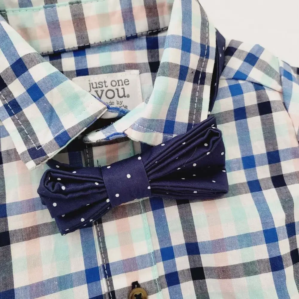 Plaid bowtie outfit size 6-9M